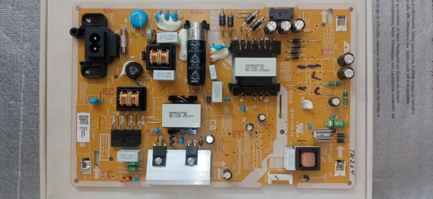 TK264 SAMSUNG UE40T5370AD POWER BN44-00852F L48MSFR_MDY